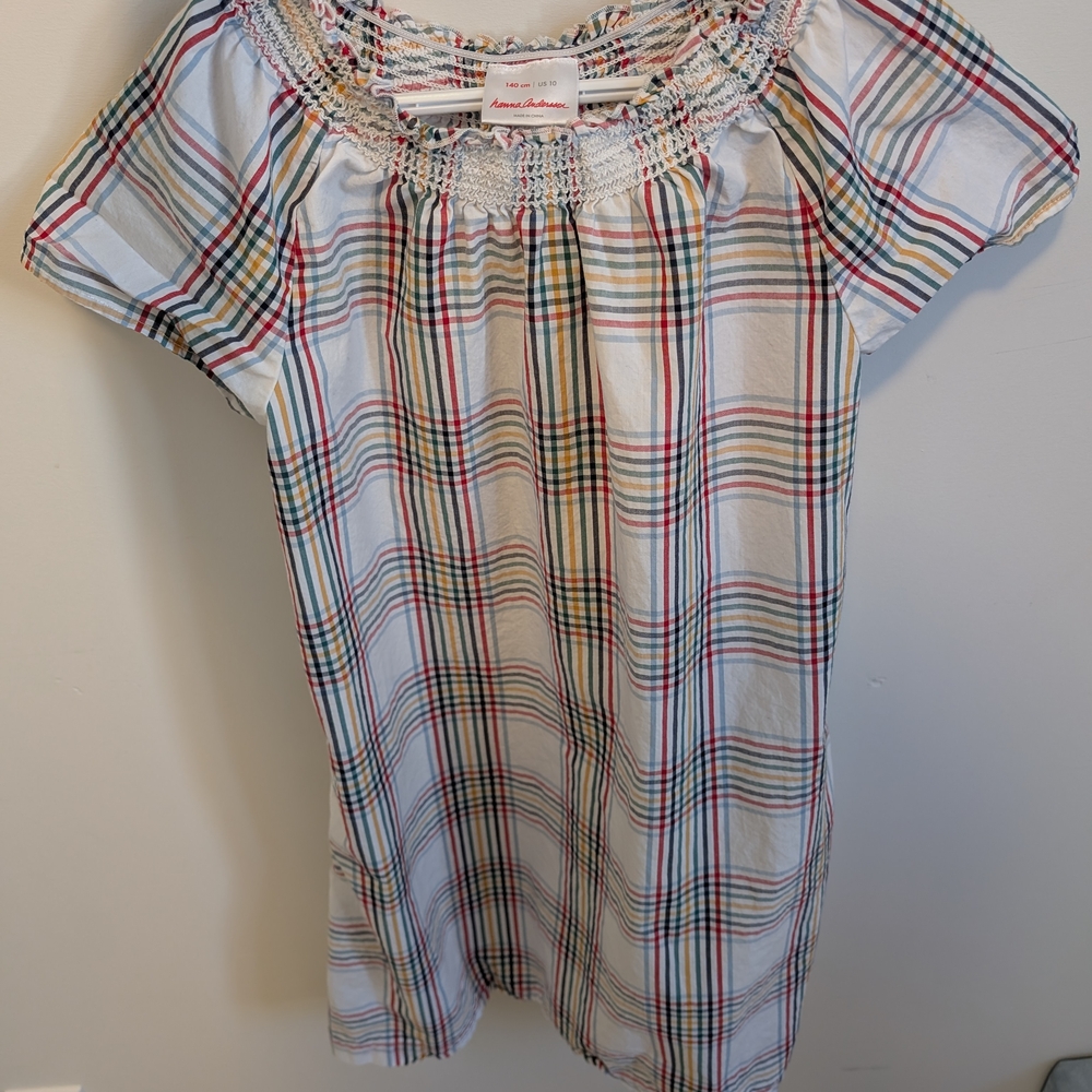 Colorful Plaid Short Sleeve Dress